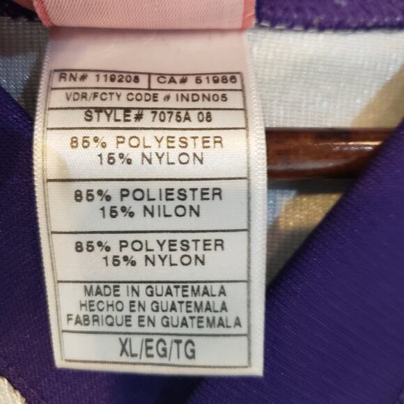 NFL Jersey Men XL Adrian Peterson #28 Minnesota Vikings White Purple Reebok - Picture 6 of 7